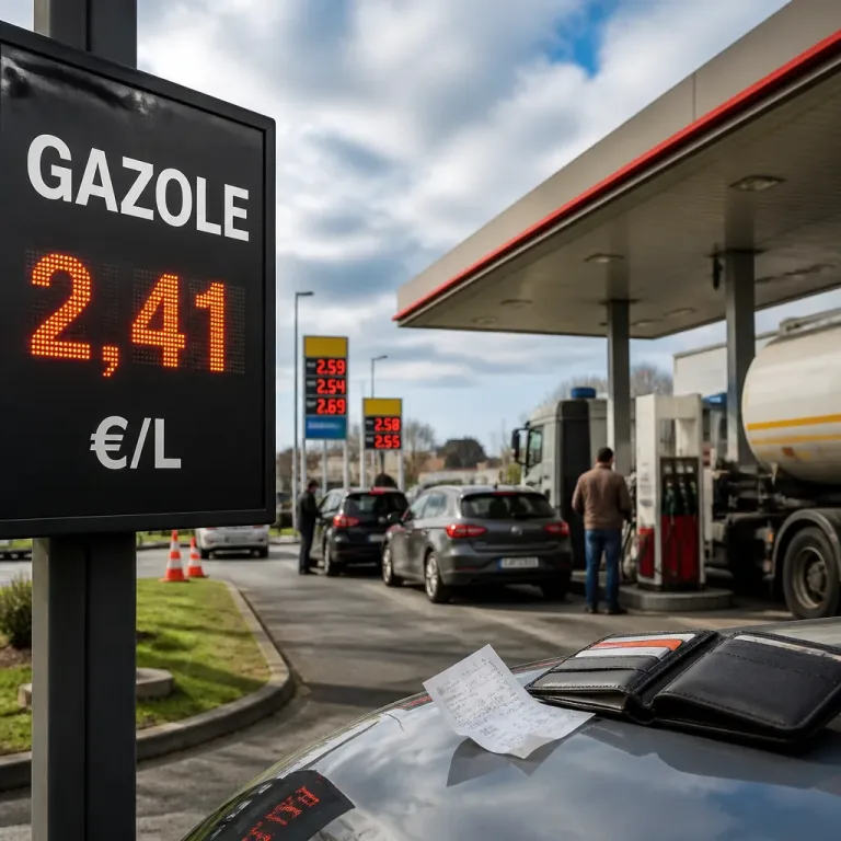 Le gazole franchit un nouveau record à 2,41 €/L en moyenne, le gouvernement promet des annonces