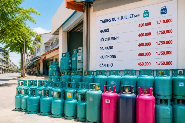 Le prix du gaz en Vietnam se stabilise après la baisse de début juillet