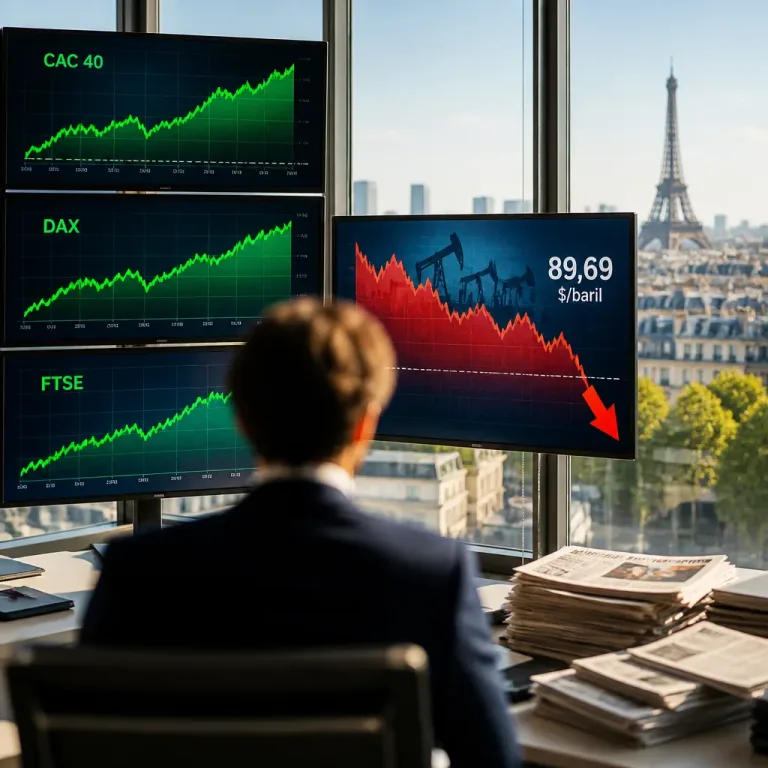 La détente au Moyen‑Orient fait chuter le pétrole et soutient les places européennes