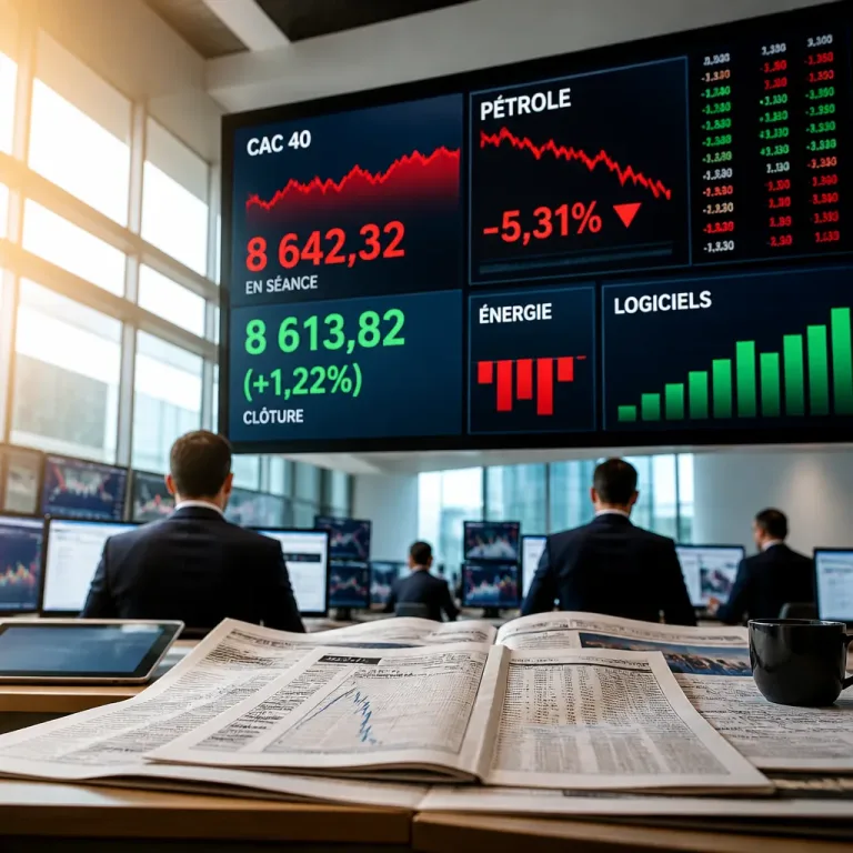 Le CAC 40 atteint un nouveau sommet en séance, stimulé par la chute du pétrole et de bons résultats