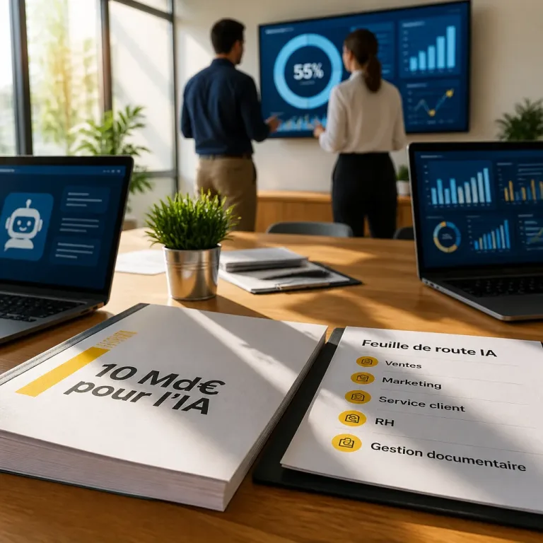 IA: 58 % des patrons de PME jugent l’adoption vitale, Bpifrance mobilise 10 Md€