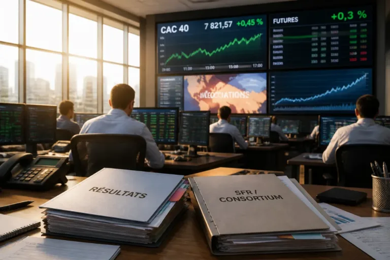 CAC 40 attendu en hausse : les marchés guettent un apaisement au Moyen‑Orient et les résultats d'entreprises