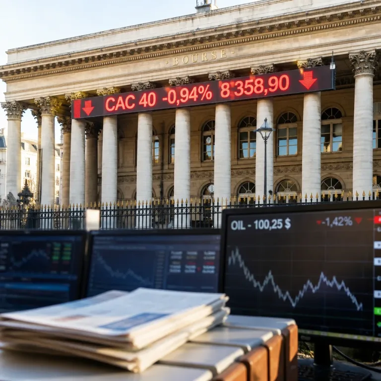 Bourses européennes en repli : le CAC 40 perd 0,94% tandis que le pétrole s'approche des 100 $