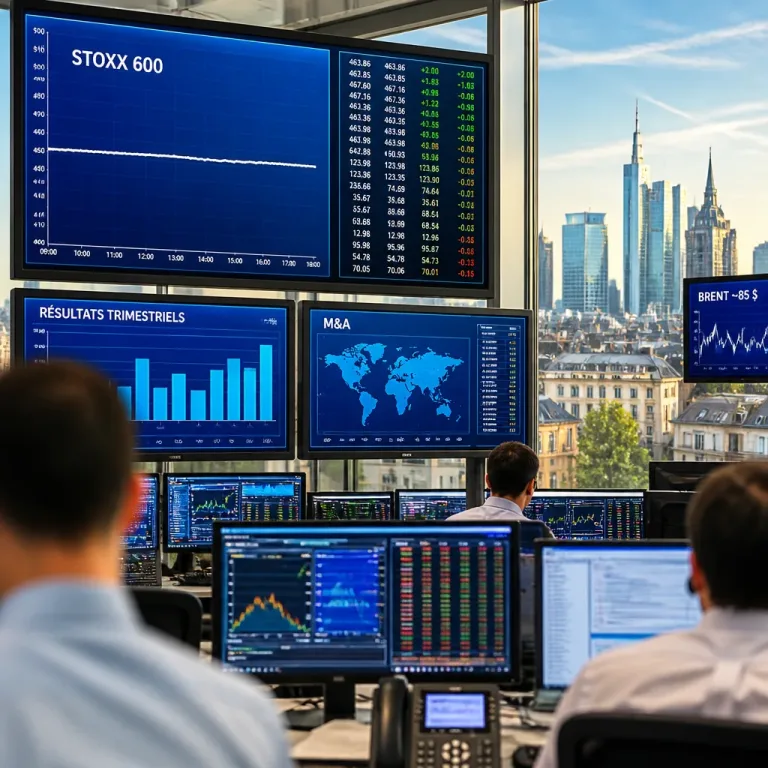 Bourses européennes en attente : résultats trimestriels, M&A et tensions au Moyen‑Orient pèsent