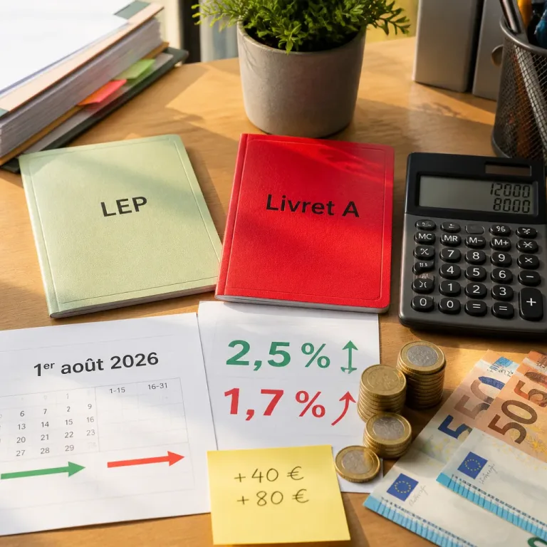 LEP à 2,5 % vs Livret A à 1,7 % : quel gain réel pour 5 000 ou 10 000 € placés ?