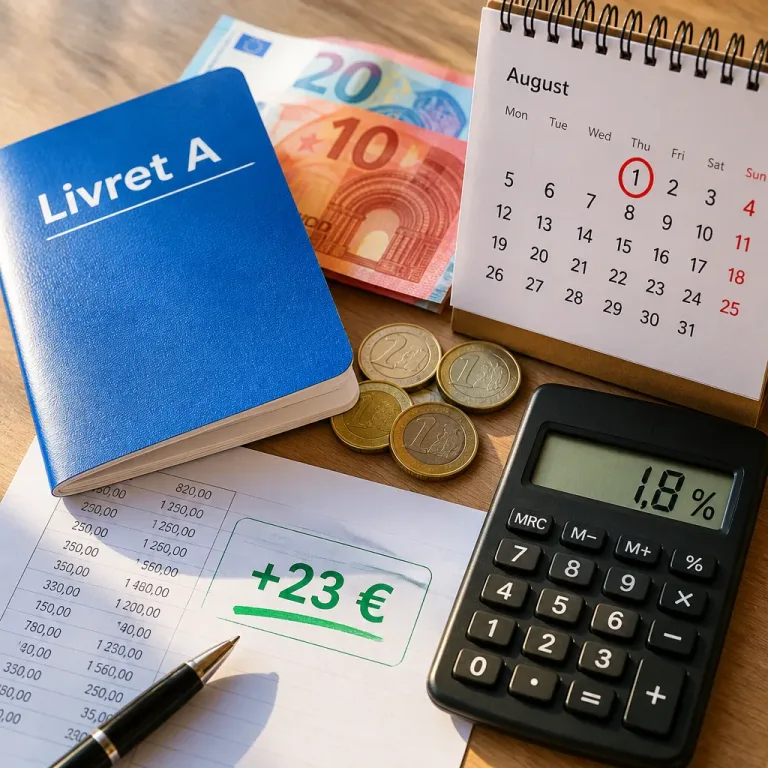 Livret A : le taux remonte à 1,8 % au 1er août — quel gain pour les Français ?