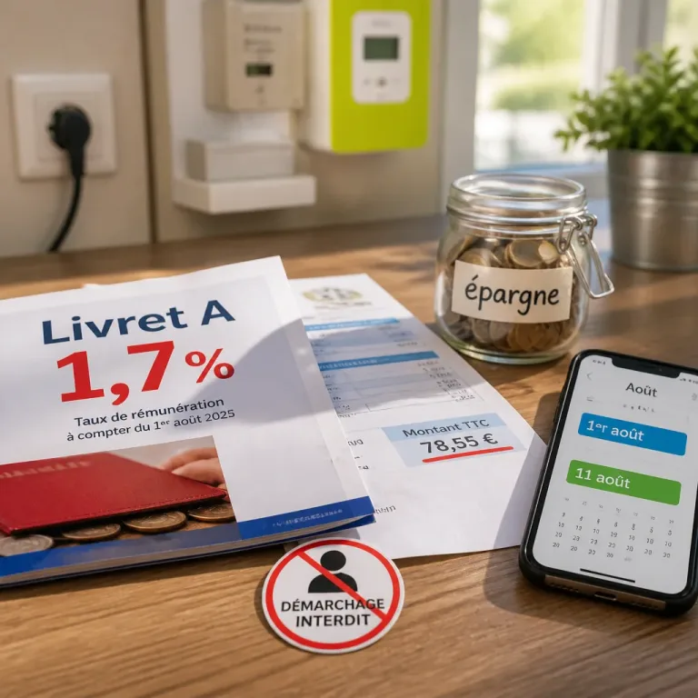 Livret A relevé, électricité plus chère et fin du démarchage : ce qui change au 1er août