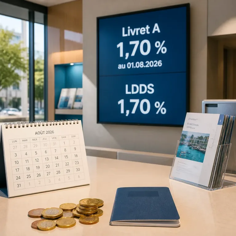 Le Livret A passe à 1,70 % au 1er août 2026 : ce que changent les nouveaux taux réglementés