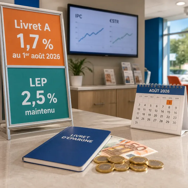Livret A relevé à 1,7 % au 1er août, LEP inchangé à 2,5 %