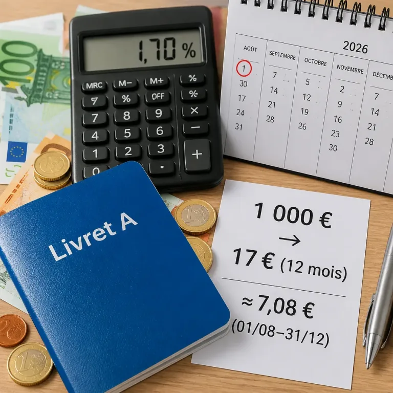 Livret A : à 1,70 % dès le 1er août 2026, combien rapporte vraiment 1 000 € ?