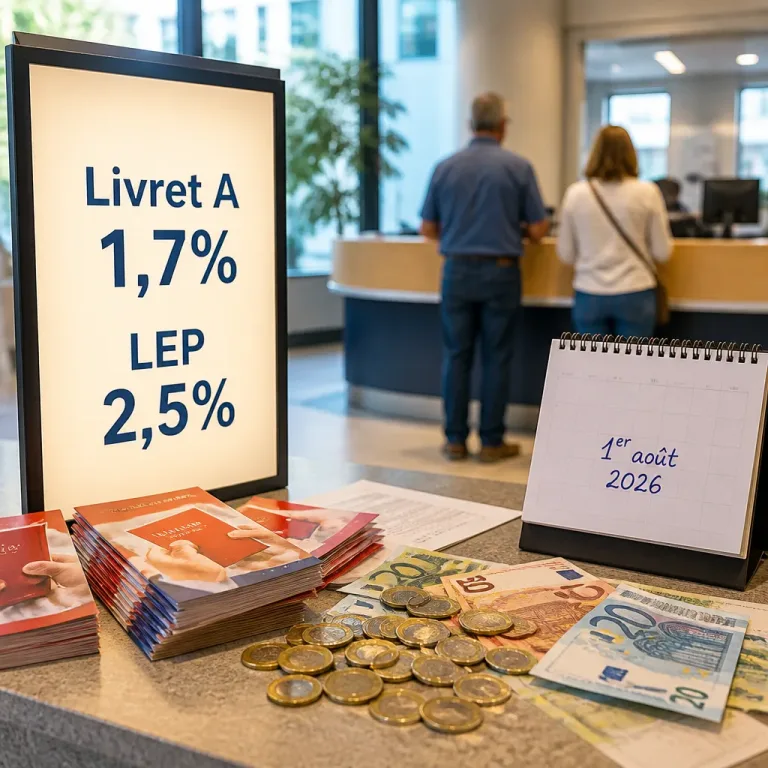 Le taux du Livret A relevé à 1,7 % au 1er août, le LEP maintenu à 2,5 %