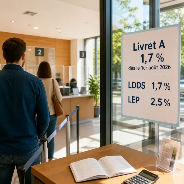 Le taux du Livret A porté à 1,7 % à compter du 1er août, le LEP maintenu à 2,5 %