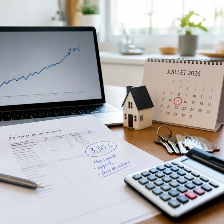 Les taux immobiliers freinent le marché : 3,30 % en moyenne en juillet, OAT à 4,1 %