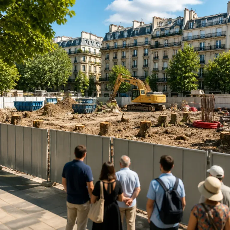 Paris (XVIe) : une vingtaine d'arbres abattus pour construire école, crèche et logements sociaux