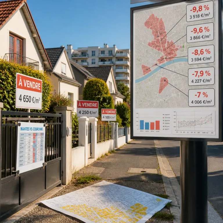 Les prix reculent autour de Nantes : cinq communes ont chuté jusqu'à 9,8 % en deux ans