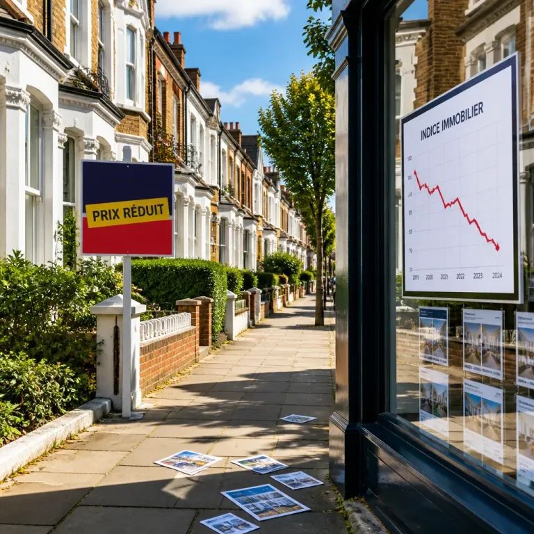 Les prix de l’immobilier au Royaume‑Uni reculent, premier repli en trois ans