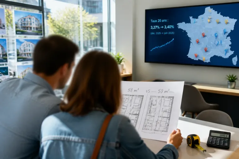 Le pouvoir d'achat immobilier recule: les emprunteurs perdent en moyenne 1 m² depuis janvier