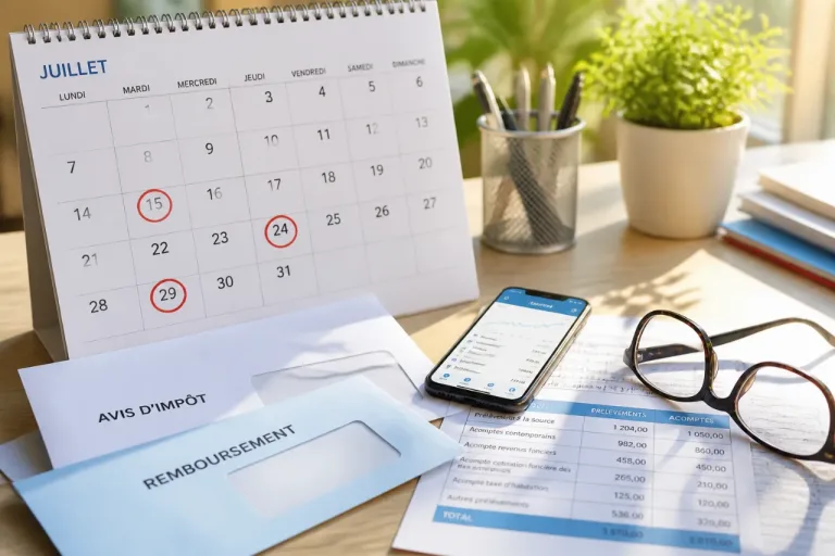 Trois dates fiscales à retenir en juillet 2026 : paiements, remboursements, corrections