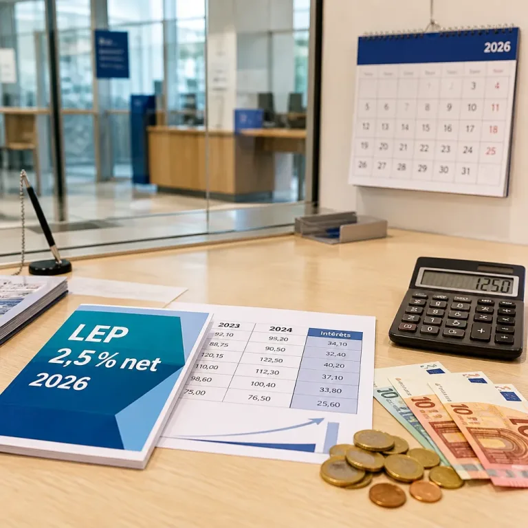 LEP 2026 : le taux fixé à 2,5 % net, des intérêts en recul malgré le maintien gouvernemental