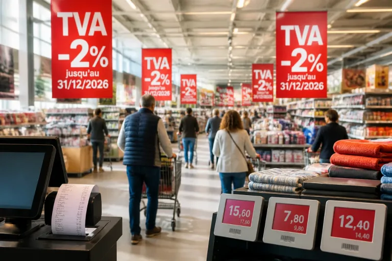 Prolongation d'une réduction de TVA de 2% jusqu'au 31 décembre 2026 : impact attendu sur la consommation