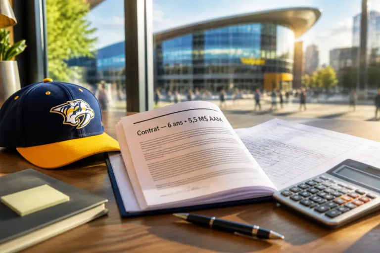 Mavrik Bourque signe un contrat de six ans à 5,5 M$ par saison avec Nashville