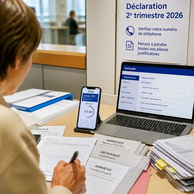 Déclaration du 2e trimestre 2026 : mode d'emploi officiel pour les entrepreneurs sur le portail eTax