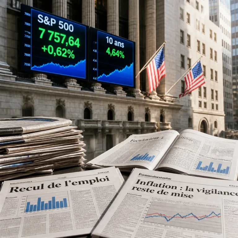 Les créations d'emplois déçoivent aux États‑Unis, Wall Street hausse et les taux se détendent