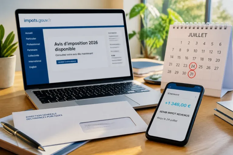 Impôt sur le revenu 2026 : avis disponibles dès le 24 juillet, virements DGFiP les 24 ou 31