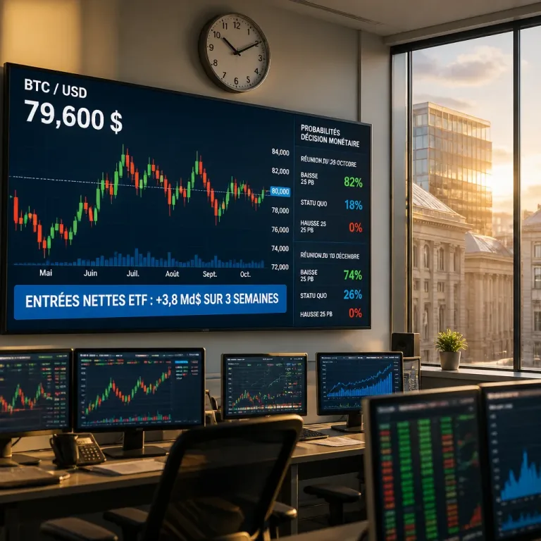 Taux : incertitude Fed-BCE et flux sur les ETF maintiennent le bitcoin en zone d’attente
