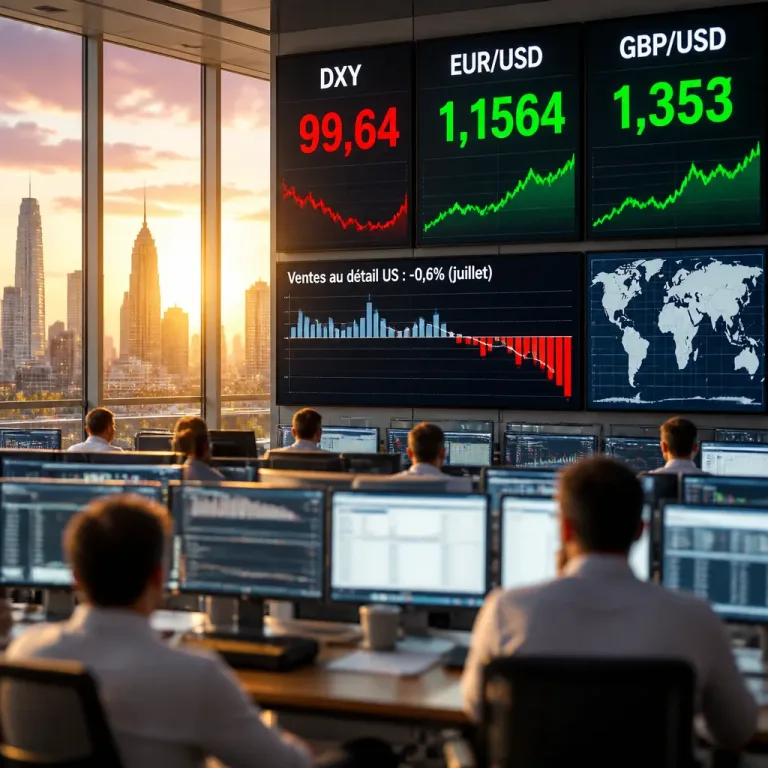 Le dollar recule après des ventes au détail décevantes, l'euro et la livre gagnent du terrain