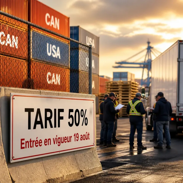 Washington frappe le Canada: droits de douane de 50 % sur de nombreux produits à partir du 19 août