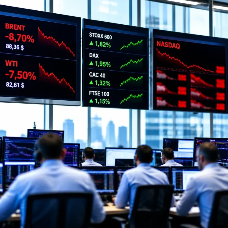 Le pétrole chute, les Bourses européennes sourient, la tech américaine marque le pas