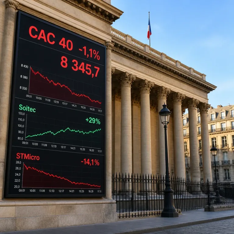 Le CAC 40 recule avant la décision de la BCE, Soitec en forte hausse, STMicro en repli