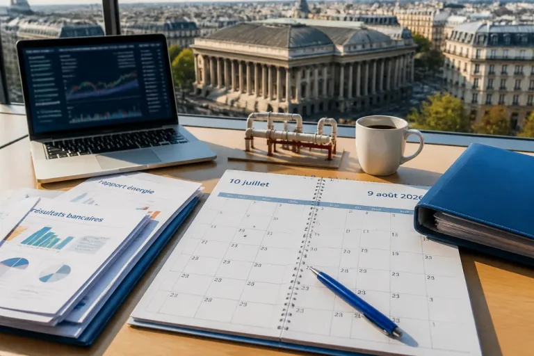 Juillet‑août 2026 : le calendrier économique international à suivre pour les marchés français