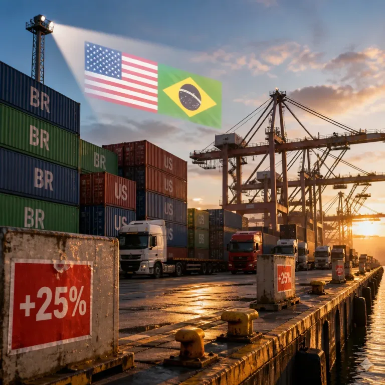 Les États-Unis instaurent un surtaxation de 25% sur plusieurs exportations brésiliennes, Brasília menace de riposter