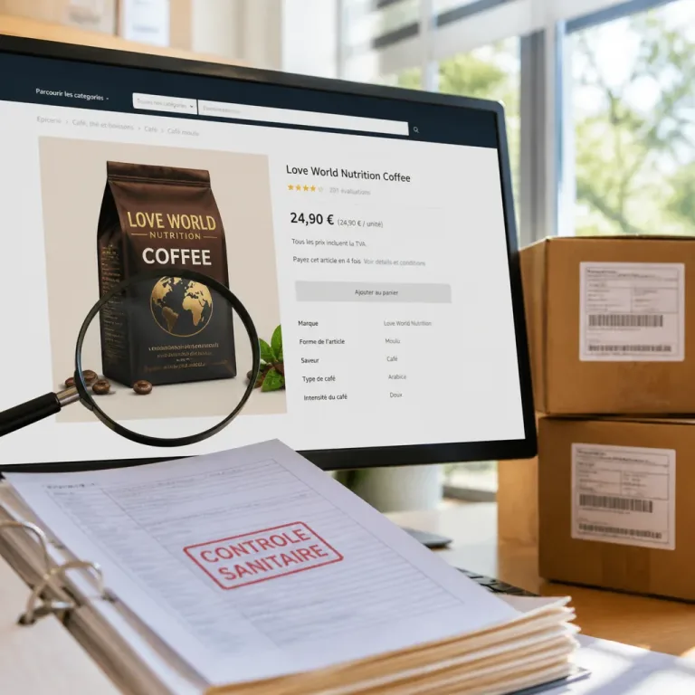 Contrôle sanitaire sur la publicité de 'Love World Nutrition Coffee' pour publicité trompeuse