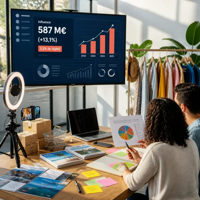 Marketing d’influence: 587 M€ investis en 2025, désormais 5,2% du digital en France