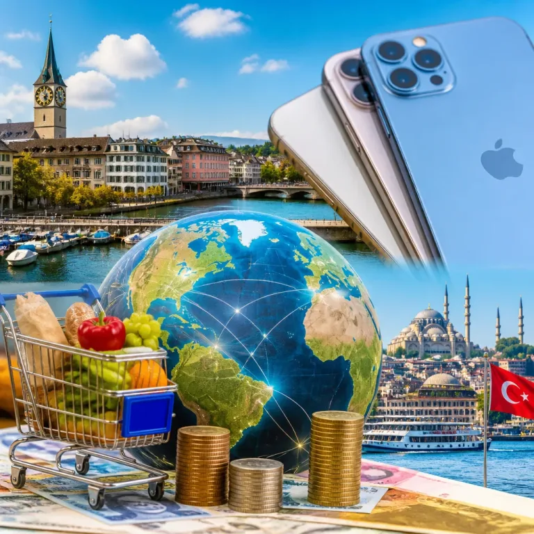Zurich en tête des prix du quotidien, iPhone record en Turquie : ce que dit la carte mondiale des tarifs