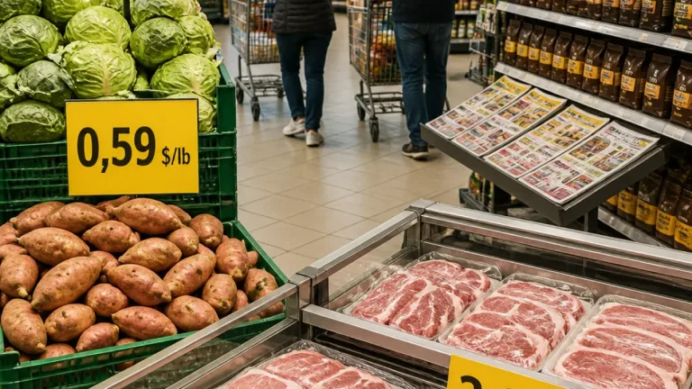 Des produits de base à prix cassés cette semaine : légumes, porc et café en tête