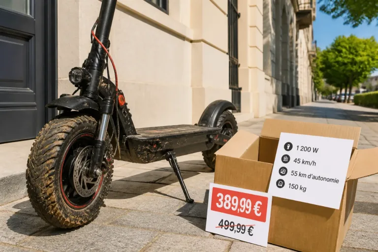 Trottinette tout-terrain iScooter : autonomie 55 km et soldes à 389,99 € chez Cdiscount