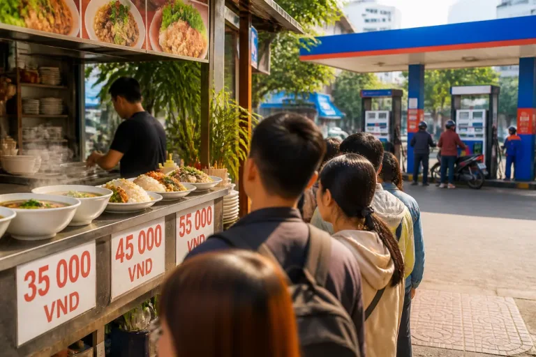 Les prix du riz et du pho restent élevés malgré la chute des prix du carburant
