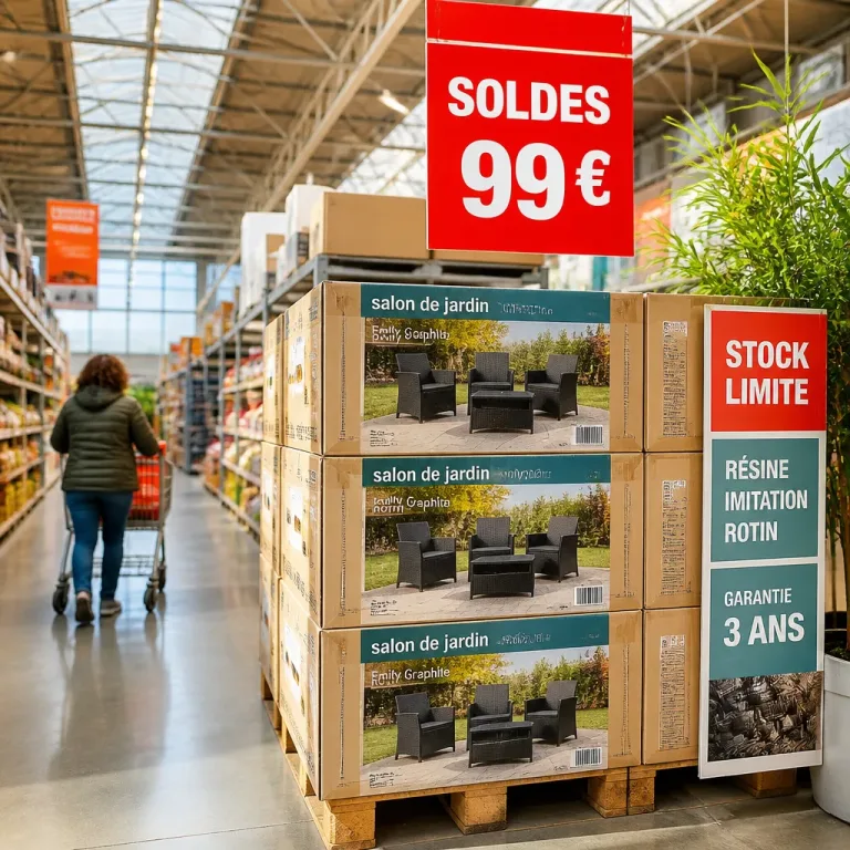 Salon de jardin 4 places à 99 € chez Brico Dépôt : petite dépense, grand effet sur le budget estival