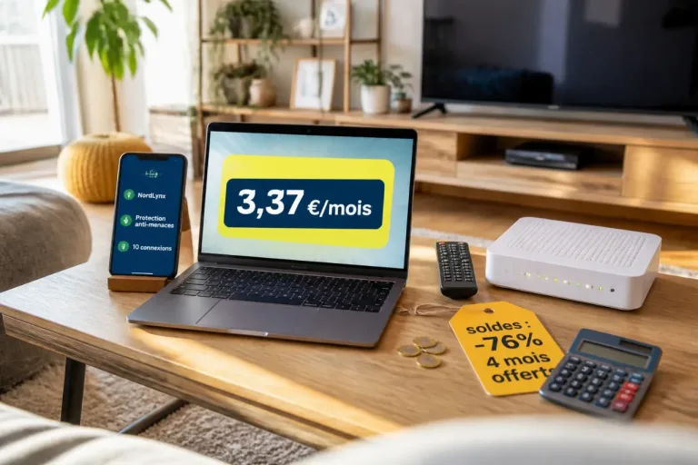 NordVPN à 3,37 €/mois pendant les soldes : quelle économie réelle pour les foyers ?