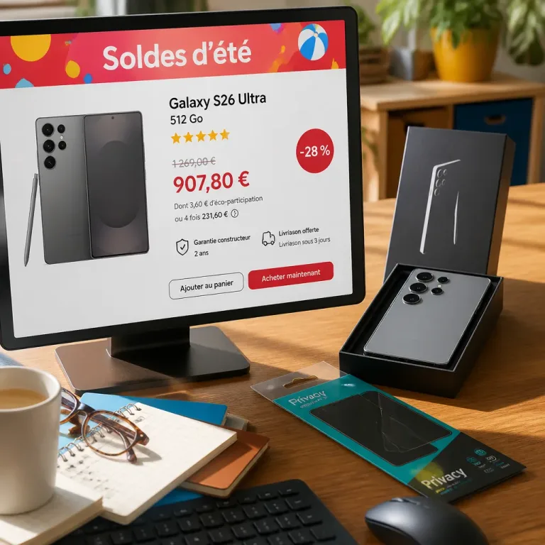 Galaxy S26 Ultra à 907,80 € chez Rakuten: près de 28 % de moins que le prix courant