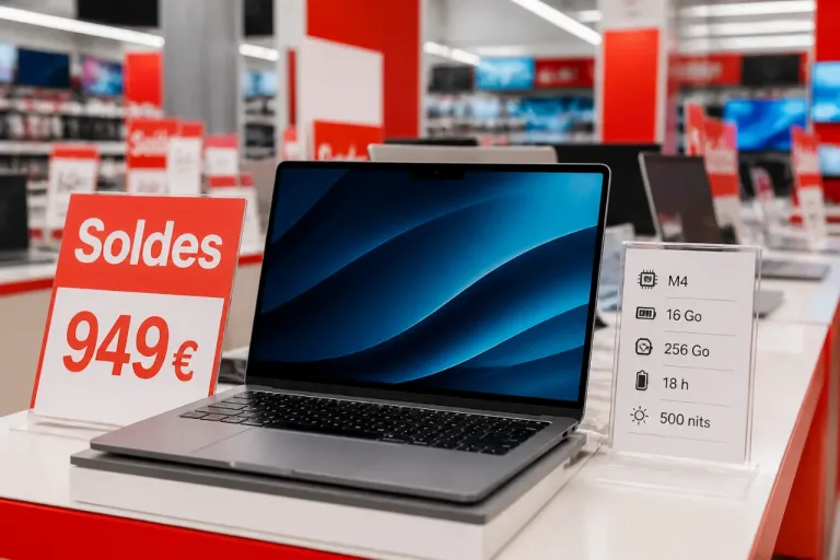 Soldes: le MacBook Air M4 chute à 949 € et rebat les cartes du budget informatique