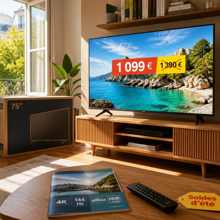 TV 75" QD‑Mini LED à 1 099 € : une grande dalle 4K haute fréquence à petit prix