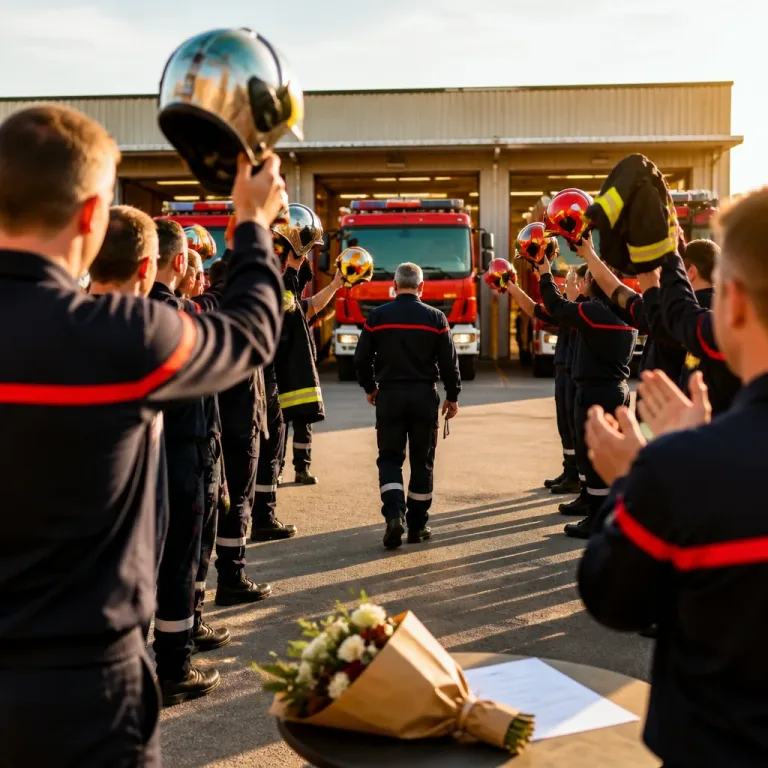 Après 42 ans de service, un sapeur‑pompier quitte la caserne : hommage et montant indicatif de la pension
