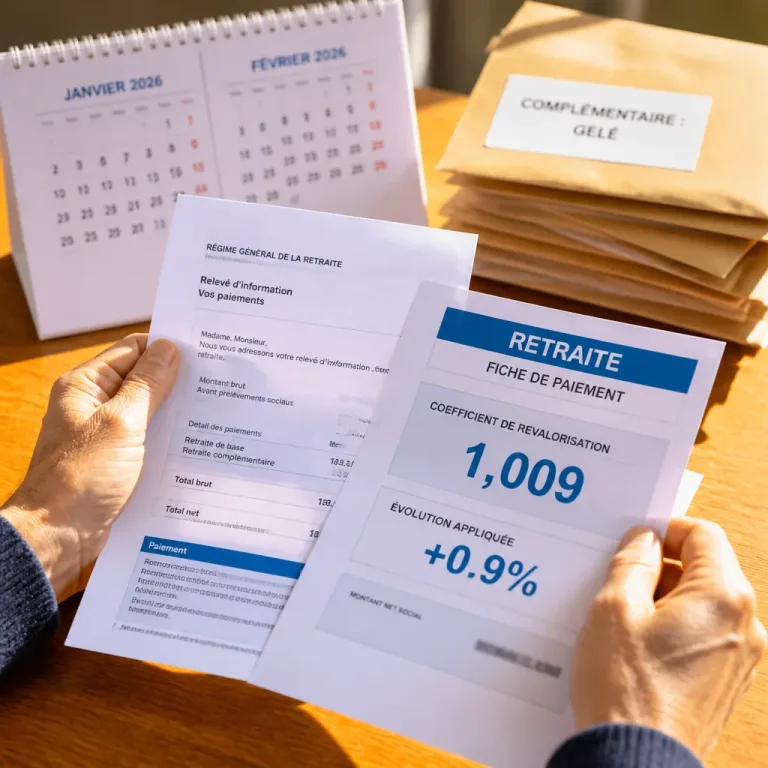 Pensions : hausse limitée de 0,9% en 2026, les complémentaires Agirc‑Arrco restent gelées