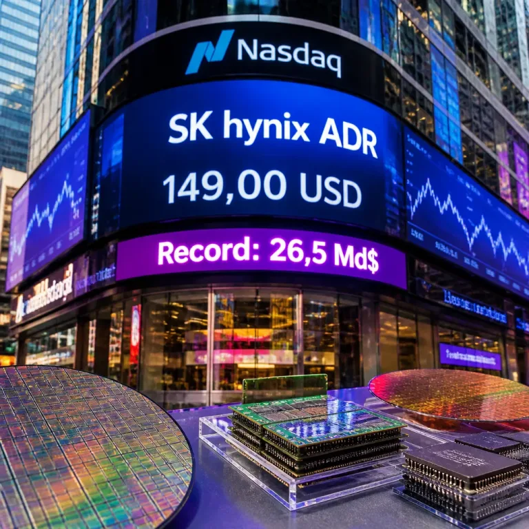 SK Hynix lève 26,5 Md$ via des ADR sur le Nasdaq, record pour une société étrangère